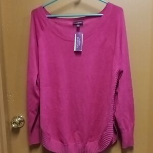 Lane Bryant Pink Crew Neck Sweater